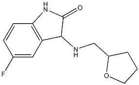 5-fluoro-3-[(oxolan-2-ylmethyl)amino]-2,3-dihydro-1H-indol-2-one Structure