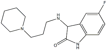5-fluoro-3-{[3-(piperidin-1-yl)propyl]amino}-2,3-dihydro-1H-indol-2-one 化学構造式