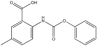 5-methyl-2-[(phenoxycarbonyl)amino]benzoic acid Structure