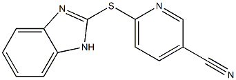 6-(1H-1,3-benzodiazol-2-ylsulfanyl)pyridine-3-carbonitrile Structure