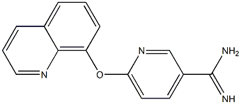 6-(quinolin-8-yloxy)pyridine-3-carboximidamide Structure