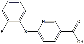 6-[(2-fluorophenyl)sulfanyl]pyridine-3-carboxylic acid Structure