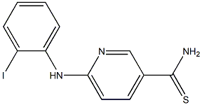6-[(2-iodophenyl)amino]pyridine-3-carbothioamide Struktur