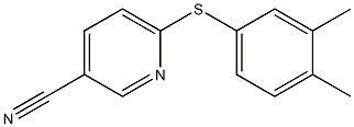 6-[(3,4-dimethylphenyl)sulfanyl]pyridine-3-carbonitrile Structure