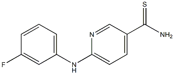 6-[(3-fluorophenyl)amino]pyridine-3-carbothioamide Structure