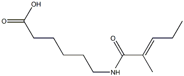 6-{[(2E)-2-methylpent-2-enoyl]amino}hexanoic acid|