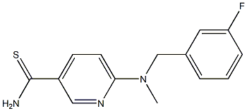 6-{[(3-fluorophenyl)methyl](methyl)amino}pyridine-3-carbothioamide Structure
