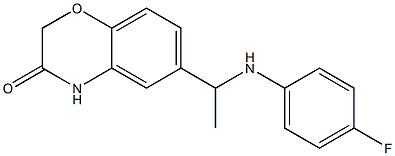 6-{1-[(4-fluorophenyl)amino]ethyl}-3,4-dihydro-2H-1,4-benzoxazin-3-one|