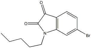 6-bromo-1-pentyl-2,3-dihydro-1H-indole-2,3-dione Structure