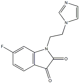 6-fluoro-1-[2-(1H-imidazol-1-yl)ethyl]-2,3-dihydro-1H-indole-2,3-dione Struktur