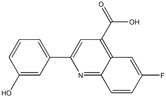 6-fluoro-2-(3-hydroxyphenyl)quinoline-4-carboxylic acid Structure