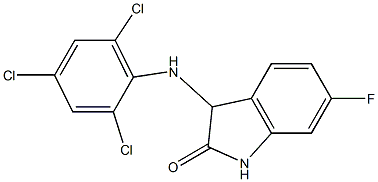 6-fluoro-3-[(2,4,6-trichlorophenyl)amino]-2,3-dihydro-1H-indol-2-one
