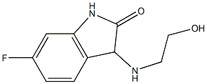 6-fluoro-3-[(2-hydroxyethyl)amino]-2,3-dihydro-1H-indol-2-one 结构式