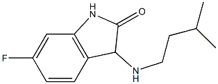 6-fluoro-3-[(3-methylbutyl)amino]-2,3-dihydro-1H-indol-2-one 化学構造式