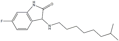 6-fluoro-3-[(7-methyloctyl)amino]-2,3-dihydro-1H-indol-2-one Struktur