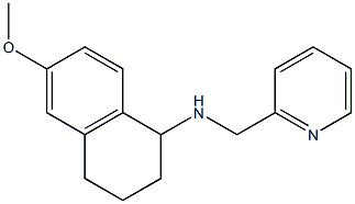 6-methoxy-N-(pyridin-2-ylmethyl)-1,2,3,4-tetrahydronaphthalen-1-amine Struktur