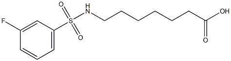 7-[(3-fluorobenzene)sulfonamido]heptanoic acid Structure