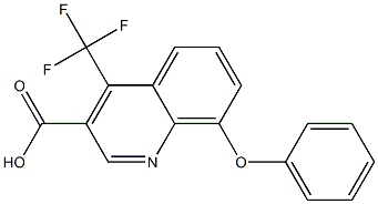 8-phenoxy-4-(trifluoromethyl)quinoline-3-carboxylic acid 结构式