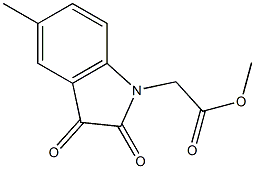methyl 2-(5-methyl-2,3-dioxo-2,3-dihydro-1H-indol-1-yl)acetate Struktur