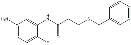 N-(5-amino-2-fluorophenyl)-3-(benzylsulfanyl)propanamide