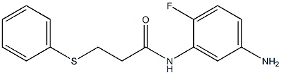 N-(5-amino-2-fluorophenyl)-3-(phenylsulfanyl)propanamide Structure