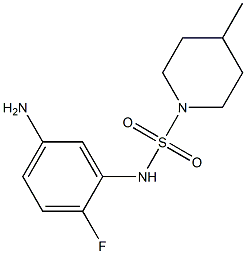 N-(5-amino-2-fluorophenyl)-4-methylpiperidine-1-sulfonamide 结构式
