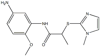N-(5-amino-2-methoxyphenyl)-2-[(1-methyl-1H-imidazol-2-yl)sulfanyl]propanamide Structure