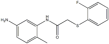 N-(5-amino-2-methylphenyl)-2-[(2-fluorophenyl)sulfanyl]acetamide