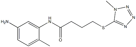 N-(5-amino-2-methylphenyl)-4-[(1-methyl-1H-1,2,3,4-tetrazol-5-yl)sulfanyl]butanamide