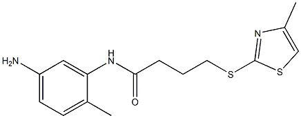 N-(5-amino-2-methylphenyl)-4-[(4-methyl-1,3-thiazol-2-yl)sulfanyl]butanamide