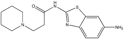 N-(6-amino-1,3-benzothiazol-2-yl)-3-(piperidin-1-yl)propanamide Structure