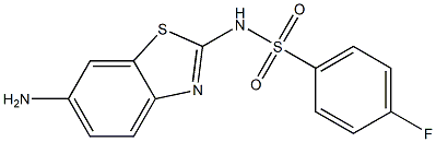 N-(6-amino-1,3-benzothiazol-2-yl)-4-fluorobenzene-1-sulfonamide Struktur