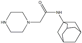 N-(adamantan-1-yl)-2-(piperazin-1-yl)acetamide Struktur