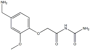 N-(aminocarbonyl)-2-[4-(aminomethyl)-2-methoxyphenoxy]acetamide 结构式