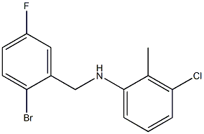 N-[(2-bromo-5-fluorophenyl)methyl]-3-chloro-2-methylaniline Structure