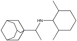 N-[1-(adamantan-1-yl)ethyl]-2,6-dimethylcyclohexan-1-amine Struktur