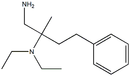 N-[1-(aminomethyl)-1-methyl-3-phenylpropyl]-N,N-diethylamine 化学構造式