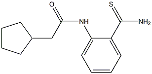 N-[2-(aminocarbonothioyl)phenyl]-2-cyclopentylacetamide Struktur
