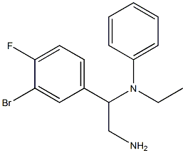 N-[2-amino-1-(3-bromo-4-fluorophenyl)ethyl]-N-ethylaniline Structure