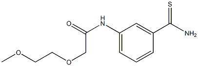 N-[3-(aminocarbonothioyl)phenyl]-2-(2-methoxyethoxy)acetamide Struktur