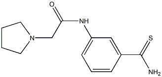 N-[3-(aminocarbonothioyl)phenyl]-2-pyrrolidin-1-ylacetamide Structure