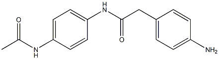 N-[4-(acetylamino)phenyl]-2-(4-aminophenyl)acetamide Structure