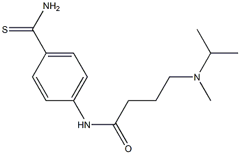 N-[4-(aminocarbonothioyl)phenyl]-4-[isopropyl(methyl)amino]butanamide Struktur
