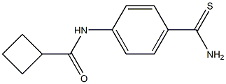 N-[4-(aminocarbonothioyl)phenyl]cyclobutanecarboxamide Struktur