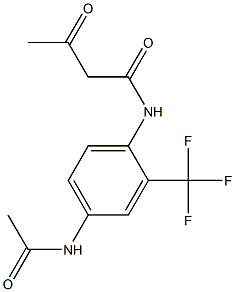 N-[4-acetamido-2-(trifluoromethyl)phenyl]-3-oxobutanamide Structure
