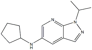 N-cyclopentyl-1-(propan-2-yl)-1H-pyrazolo[3,4-b]pyridin-5-amine Structure