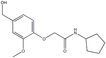 N-cyclopentyl-2-[4-(hydroxymethyl)-2-methoxyphenoxy]acetamide Structure