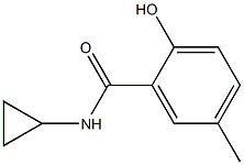 N-cyclopropyl-2-hydroxy-5-methylbenzamide Struktur