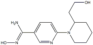 N'-hydroxy-6-[2-(2-hydroxyethyl)piperidin-1-yl]pyridine-3-carboximidamide,,结构式