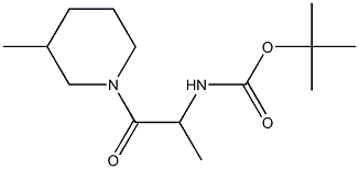 tert-butyl 1-methyl-2-(3-methylpiperidin-1-yl)-2-oxoethylcarbamate 结构式